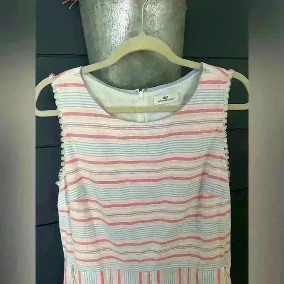 VINEYARD VINES Abacos Stripe Tasse Pastel Sleeveless Wide Leg Jumpsuit. Size 12 - Picture 4 of 10